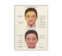 HSMXNEONJB Facial Fat Pads Anatomy Chart Advanced Structure Poster for Surgeons Injectors Office Decor(Framed,12x18inch(30x45cm))