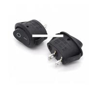 HSMXNEONJB Interrupteur à bascule ovale noir à 2 positions et 2 broches, 10 pièces, marche/arrêt, AC 6 A, 250 V, 10 A, 125 V, for bouilloire