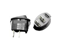 HSMXNEONJB Interrupteur de bateau déformé TH1 T120 5 pièces 2 broches ON-ON auto-réinitialisation courant élevé 15A interrupteur à bouton ovale 25 * 17mm