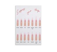 HSMXNEONJB Nail Art Design Poster Set Salon Decor Canvas Wall-Art Prints for Nail Studio Beauty Room Aesthetic(Framed,16x24inch(40x60cm))