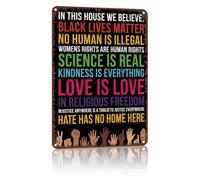 HSMXNEONJB Patriotic Social Justice Sign 12x8 Inch | Rustproof construction ensures this sign stays beautiful for years indoors or out
