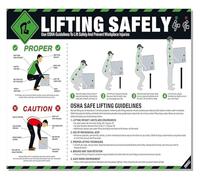 HSMXNEONJB Workplace Lifting Metal Sign Proper Lifting Techniques and Manual Handling Guide for Back Injury Prevention 8 X 12 in