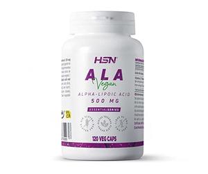 HSN Alpha Lipoic Acid | ALA 500mg | Antioxydant + Glutathion + Anti-âge | Végétalien, sans gluten, sans lactose, 120 gélules végétales