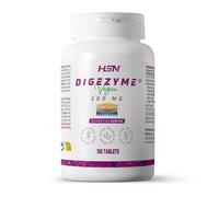 HSN Digezyme 200 mg Enzymes Digestives Végétaliennes | 180 Comprimés | Brevet Digezyme® (Amylase, Protéase, Lactase, Lipase, Cellulase) | Digestion des Protéines, Glucides, Lipides et Cellulose