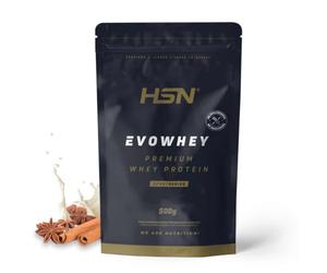 HSN Evowhey Protein sans édulcorants | Cannelle 500 g = 17 prises par sachet concentré de protéines de lactosérum | 100 % Whey Protein Concentrate | Non-OGM, végétalien, sans gluten ni soja
