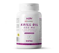 HSN Huile de krill Omega 3 500 mg Superba2 | 120 perles | haute en phospholipides (40 %) | EPA et DHA pour cœur et cerveau | krill antarctique d'origine contrôlée | sans gluten