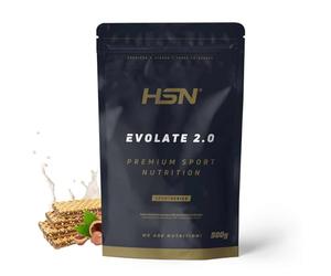 HSN Isolat de protéines de lactosérum CFM Evolate 2.0 | Récipient noisettes 500 g | Whey Protein Isolate 90 % + Enzymes DigeZyme | Sans doseur | Non-OGM, végétalien, sans gluten ni soja