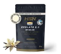 HSN Isolat de protéines de lactosérum Evolate 2.0 (sans édulcorants) | vanille 2 kg | Whey Protein Isolate CFM + enzymes digestives | Sans doseur | Végétarien, sans gluten ni soja