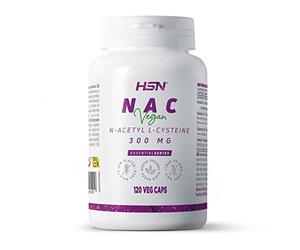 HSN NAC | 300 mg | N-Acétyl-L-Cystéine | Augmente les niveaux de glutathion + Pouvoir antioxydant élevé + Renforce vos défenses | NO-GMO, végétalien, sans lactose, sans gluten | 120 gélules végétales