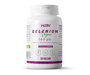 HSN Selenium | L-Sélénométhionine 100 mcg | 4 mois d'approvisionnement | Haute biodisponibilité | Végétalien, sans gluten, sans lactose | 120 gélules végétales