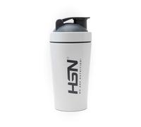 HSN Shaker We Are Nutrition! Acier Inoxydable | 500ml | Blanc | Gobelet Mélangeur avec Système de Mélange Optimal sur le Couvercle (Sans BPA) | Fermeture Anti-Fuites | Sans Odeur | Facile à Nettoyer