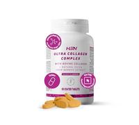 HSN Ultra Collagène Hydrolysé Complexe Bovin 3600mg | 90 Comprimés enrobés sans saveur | Avec Silice Naturelle et Magnésium | Faible Poids Moléculaire (3KDa) | Non-OGM, Sans Gluten, Lactose ni Poisso