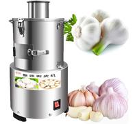HSOYGE Machine électrique à éplucher l'ail en acier inoxydable, 200 W, grattoir pour ail, 30 kg/h, éplucheur automatique pour ail, séparateur d'ail pour usage commercial et domestique