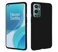 HSP Coque pour OnePlus 9 Pro [Anti-poussière] étui de Protection en Silicone TPU Premium Case | Résistant aux Chocs | Protecteur d'écran et de caméra Housse Ajustement Parfait Mat | Noir
