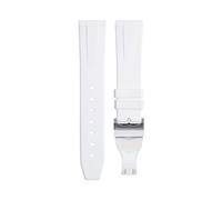 HSPTR 20mm 22mm Soft Fluororubber Watchband Wristband For TUDOR Strap 39mm Black Bay Heritage Fold Buckle Universal Accessories FKM Rubber Watchbands