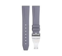 HSPTR 20mm 22mm Soft Fluororubber Watchband Wristband For TUDOR Strap 39mm Black Bay Heritage Fold Buckle Universal Accessories FKM Rubber Watchbands