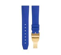 HSPTR 20mm 22mm Soft Fluororubber Watchband Wristband For TUDOR Strap 39mm Black Bay Heritage Fold Buckle Universal Accessories FKM Rubber Watchbands