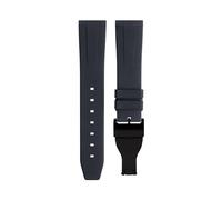 HSPTR 20mm 22mm Soft Fluororubber Watchband Wristband For TUDOR Strap 39mm Black Bay Heritage Fold Buckle Universal Accessories FKM Rubber Watchbands