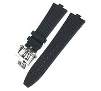 HSPTR Bracelets de montre en caoutchouc fluoré de Type convexe, 24-7mm, adaptés au dispositif à changement rapide d'outre-mer Vacheron Constantin, bracelet bleu noir Orange