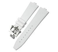 HSPTR Bracelets de montre en caoutchouc fluoré de Type convexe, 24x7mm, adaptés au dispositif à changement rapide d'outre-mer Vacheron Constantin, bleu blanc noir Orange