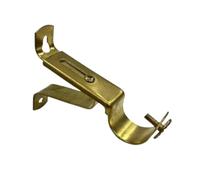 HSQPMGPRJ 1 Support de Tringle à Rideau en métal réglable, Barre transversale Fixe, Clip Fixation, Accessoires(Gold)