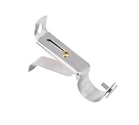 HSQPMGPRJ 1 Support de Tringle à Rideau en métal réglable, Barre transversale Fixe, Clip Fixation, Accessoires(Silver)
