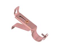 HSQPMGPRJ 1 Support de Tringle à Rideau en métal réglable, Barre transversale Fixe, Clip Fixation, Accessoires(Rose Gold)