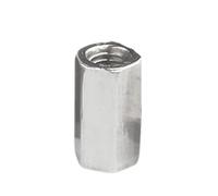 HSQPMGPRJ Écrou D'accouplement Tubulaire en Acier Inoxydable 304, Manchon De Joint M3 M4 M5 M6 M8, Hexagonal Étendu, 1 À 10 Pièces(M6x10x10mm-10pcs)