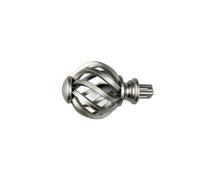 HSQPMGPRJ Embouts de Tringle à Rideau Rechange en Plastique, 1 pièce, Forme Cage Oiseaux, for fenêtre, Boule Spirale, Accessoires for Chambre Coucher(Silver)