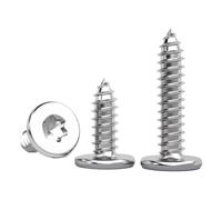 HSQPMGPRJ Vis À Bois Autotaraudeuses Tête Plate Fine Six Lobes en Acier Inoxydable 200, M2 .3 .6 M3 M4 M5, Longueur 4mm/5mm/6mm/8mm-40mm, 20 304 Pièces(M2.3x5mm-200pcs)