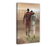 hsqxidhz Poster sur toile Lionel Messi Und Cristiano Ronaldo Fußball - Décoration murale pour salon, chambre à coucher - 40 x 60 cm