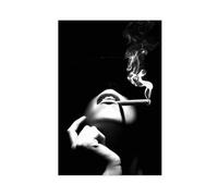 hsqxidhz Poster sur toile représentant une femme qui fume la pression du tabac, décoration murale pour salon, chambre à coucher, 40 x 60 cm