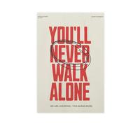 hsqxidhz Poster sur toile « You'll Never Walk Alone » de Liverpool FC - Décoration pour chambre à coucher, bureau, chambre - Cadeau 40 x 60 cm