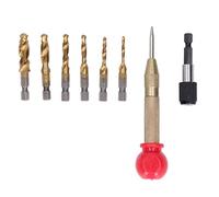 HSS Drill Tap Set 8pcs | Revêtement spécial pour l'oxydation et la protection des matériaux | Combinaison de combinaison métrique Tige hexagonale avec canne à libération rapide