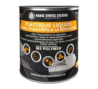 HSS® Membrane d'Étanchéité 300g - Jointe, Colle, Rebouche, Réparation de Fuites, Infiltrations, Fissures - Tous Matériaux - Directe Sans Primaire - MS Polymère - 0,33 m², MS Polymère (Gris - 300g)