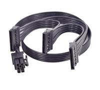 HSSDTECH Câble d'alimentation de rechange pour EVGA 1000 GQ 80+ Gold 1000 W | Répartiteur 6 broches vers 3x SATA & PCI-E | Compatible avec les SSD/HDD/lecteurs optiques (73 cm/28,7 pouces)