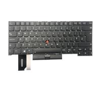 HSSDTECH No Backlit Clavier de rechange pour Lenovo Thinkpad T490S 20NX 20NY, T495s 20QJ 20QK, X1 Extreme Gen 1 2, P1 Gen 1 2, PK131BR1A20 SN20R66015 Clavier (clavier anglais britannique) - ISO