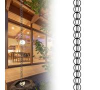 Hssnbkg Chaîne de Pluie Alliage Aluminium - ChaîNe Attrape-Pluie pour GouttièRe, Rain Chain, Facile à Installer Décoration Pratique pour gouttières, décoration de Jardin et de Maison(2.8m)