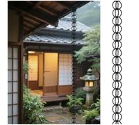 Hssnbkg Chaîne de Pluie Alliage Aluminium - ChaîNe Attrape-Pluie pour GouttièRe, Rain Chain, Facile à Installer Décoration Pratique pour gouttières, décoration de Jardin et de Maison(2.2m)
