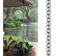 Hssnbkg Chaîne de Pluie Alliage Aluminium - ChaîNe Attrape-Pluie pour GouttièRe, Rain Chain, Facile à Installer Décoration Pratique pour gouttières, décoration de Jardin et de Maison(1m)