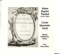ヴァンハル:後期弦楽四重奏曲集第二巻 HST049 Wanhal (Vanhal) Letzte Streichquartette vol.II ( Weinmann Va:g3 / F10 )