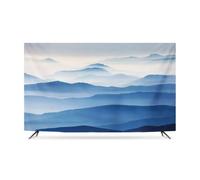 HSTANGKY Cache-poussière TV D'intérieur Art Moderne Protection D'écran De Télévision En Tissu Polyester Souple Peinture De Paysage Décoration Pour Moniteurs De Salon-mountain||80inch