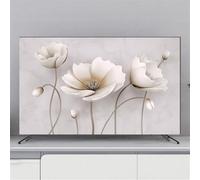 HSTANGKY Housse Anti-poussière Pour Téléviseur D'intérieur À Motif Floral 3D Élastique Souple Et Extensible Protecteur D'écran Universel Anti-poussière De 32 À 80 Pouces-flower2||55inch