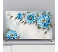 HSTANGKY Housse Anti-poussière Pour Téléviseur D'intérieur À Motif Floral 3D Élastique Souple Et Extensible Protecteur D'écran Universel Anti-poussière De 32 À 80 Pouces-flower3||55inch