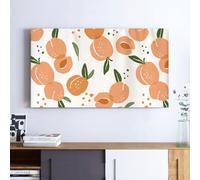 HSTANGKY Housse Anti-poussière Pour TV D'intérieur 32-80 Pouces Protecteur D'écran En Tissu Anti-poussière À Imprimé Dessin Animé Simple Pour Téléviseurs LCD Incurvés-orange.||49-52inch
