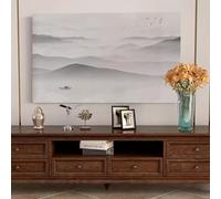 HSTANGKY Housse Anti-poussière Pour TV D'intérieur 32-80 Pouces Protecteur D'écran LCD Anti-poussière En Tissu Artistique Respirant Et Résistant À L'eau-Scenery||40-43inch