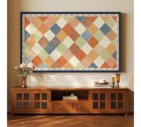HSTANGKY Housse Anti-poussière Pour TV D'intérieur 32-80 Pouces Tissu Anti-poussière Pour Écrans LCD/LED Protection D'écran Pour Écrans Incurvés Et Plats-Plaid3||45-48inch