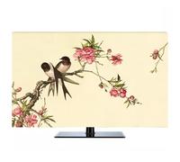 HSTANGKY Housse De Protection Anti-poussière Pour TV D'intérieur 32-80 Pouces Housse De Protection LCD/LED Protecteur D'écran Anti-poussière Tissu Ultra-doux Et Respirant-flower||75inch