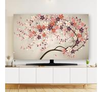 HSTANGKY Housse De Protection Anti-poussière Pour TV D'intérieur 32-80 Pouces Protecteur D'écran LCD/LED Souple Et Anti-poussière Pour Écrans Incurvés/plats/suspendus/de Bureau-flower||40-43inch