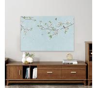 HSTANGKY Housse De Protection D'écran TV Protection D'écran Moderne Anti-poussière Pour TV 32-80 Pouces Sur Bureau Protection D'écran Incurvée Universelle Pour TV D'intérieur-flower||58-60inch